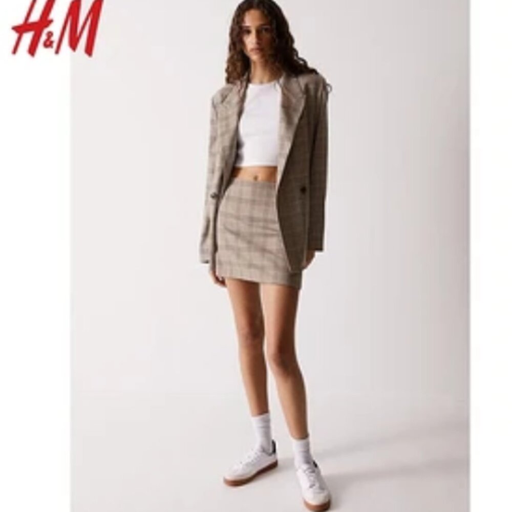 H&M Academia Preppy Mini A Line Skirt - NWOT - Sz US6 - Gossip Girl